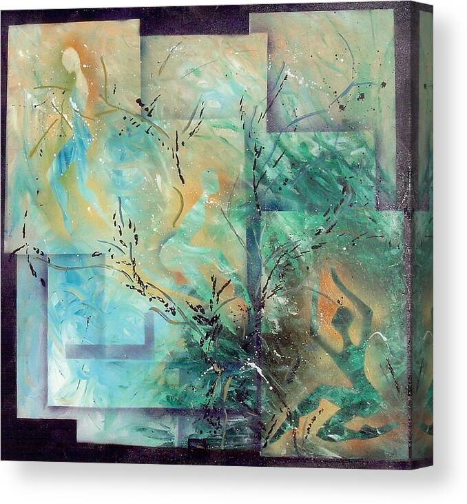  Canvas Print featuring the painting Stages of Change by Lorena Fernandez