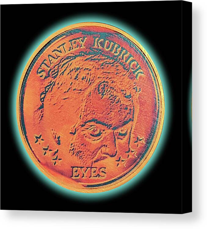 Wunderle Canvas Print featuring the mixed media Stanley Kubrick EYES V1A by Wunderle