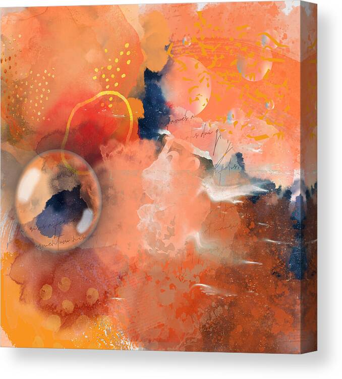 Abstract Canvas Print featuring the digital art Star Storm by Mitak