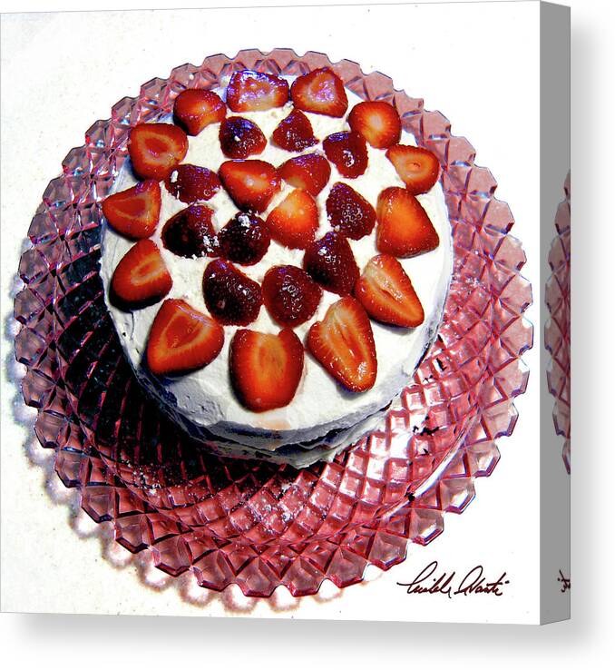 Strawberry Canvas Print featuring the photograph Strawberry Shortcake Party by Michele Avanti