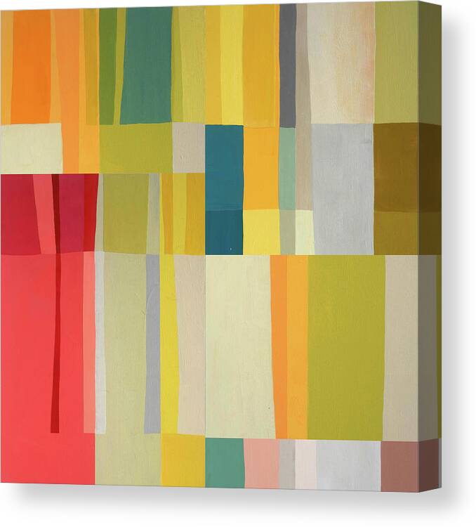 Abstract Art Canvas Print featuring the painting Stripe Composite #7 by Jane Davies