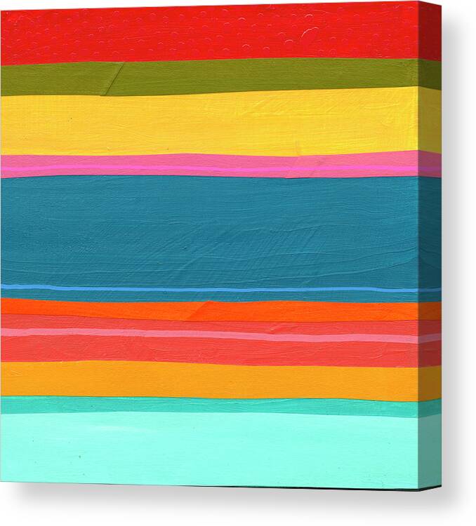 Abstract Art Canvas Print featuring the painting Stripe Study #8 by Jane Davies