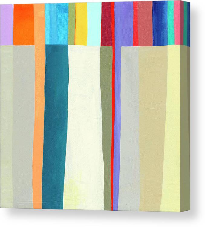 Abstract Art Canvas Print featuring the painting Stripe Study #9 by Jane Davies