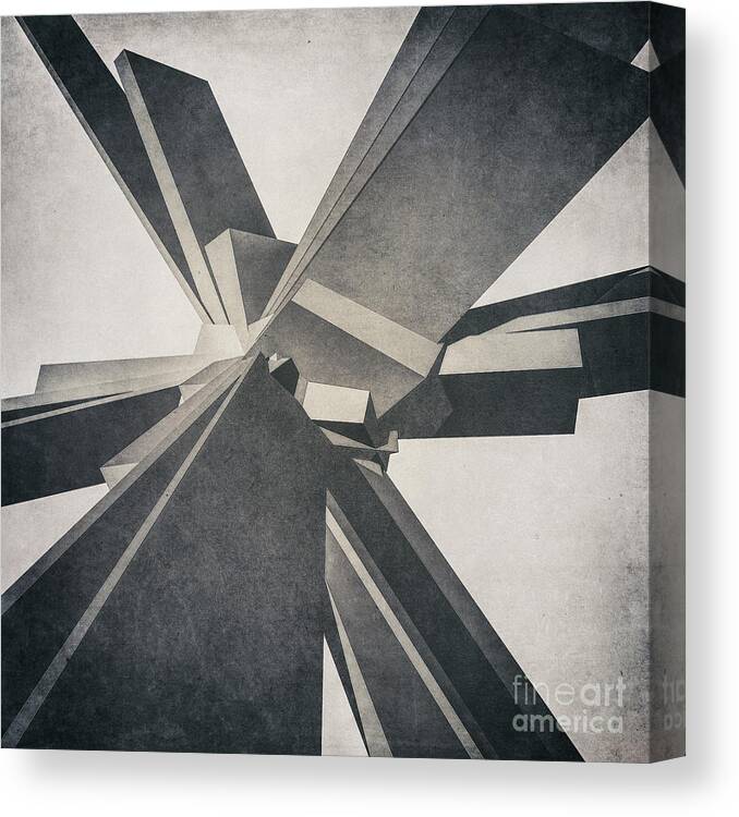 Blocks Canvas Print featuring the digital art Structure of Concrete Blocks by Phil Perkins