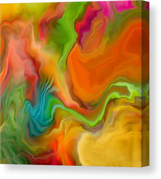 Abstract Canvas Print featuring the digital art Summer Dreams by Nancy Levan