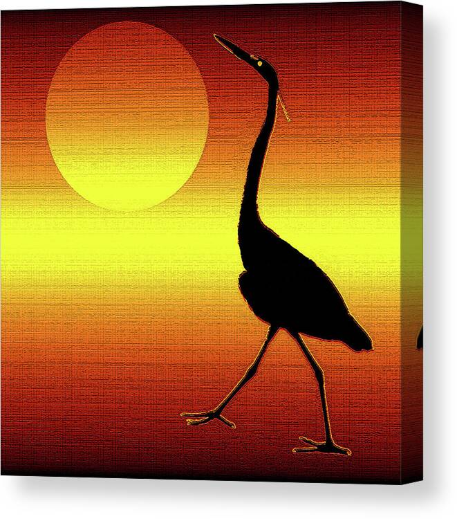 Strutting Canvas Print featuring the mixed media Summer strutting by David Lee Thompson