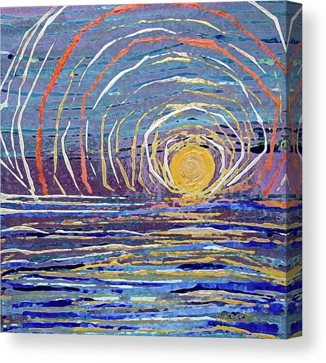 Sun Canvas Print featuring the painting Sun Energy by Corinne Carroll