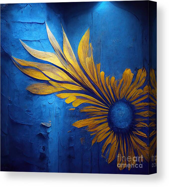 Sun God Canvas Print featuring the painting Sun God II by Mindy Sommers