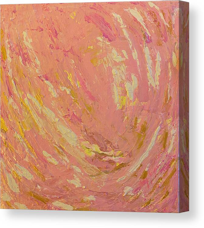 Pink Canvas Print featuring the painting Sunset by Medge Jaspan