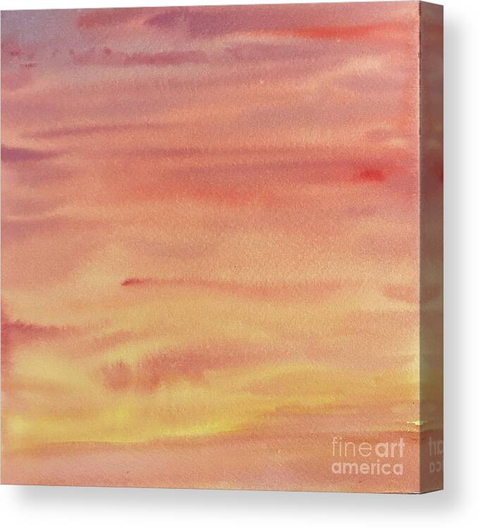 Sunset Canvas Print featuring the painting Sunset Sky by Lisa Neuman