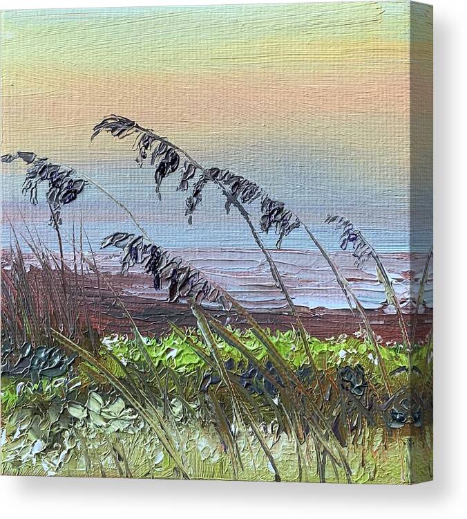 Galveston Canvas Print featuring the painting Swaying in the Breeze by Melissa Torres