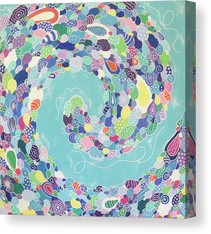 Pattern Art Canvas Print featuring the painting Swirling Medley by Beth Ann Scott