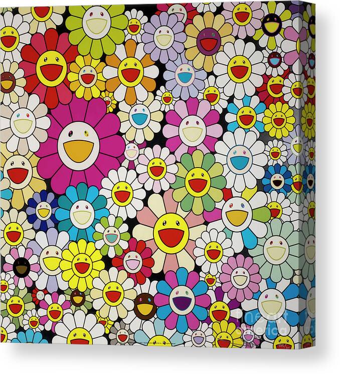 Takashi Murakami Flowers Happy Smile Flower Posters Canvas Print Canvas Art By Happy Smile Flower