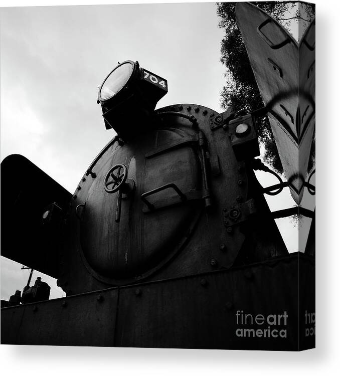 Locomotive Canvas Print featuring the photograph The 704 by Russell Brown