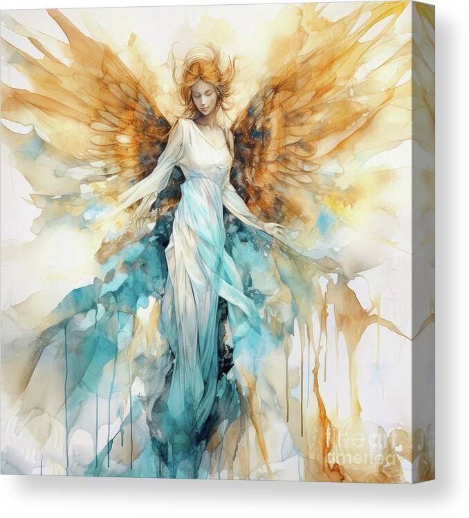 Angel Canvas Print featuring the painting The Angel Of Clarity by Tina LeCour