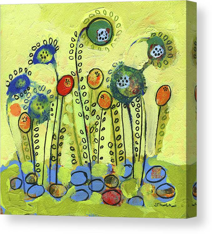 Spring Canvas Print featuring the painting The Propagation of Spring No 3 by Jennifer Lommers