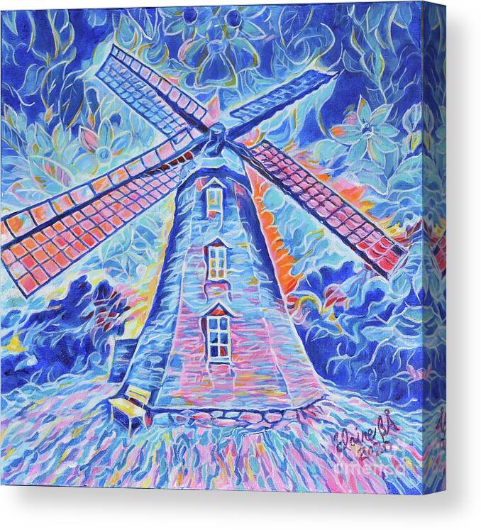 Windmill Canvas Print featuring the painting The Queen by Elaine Berger