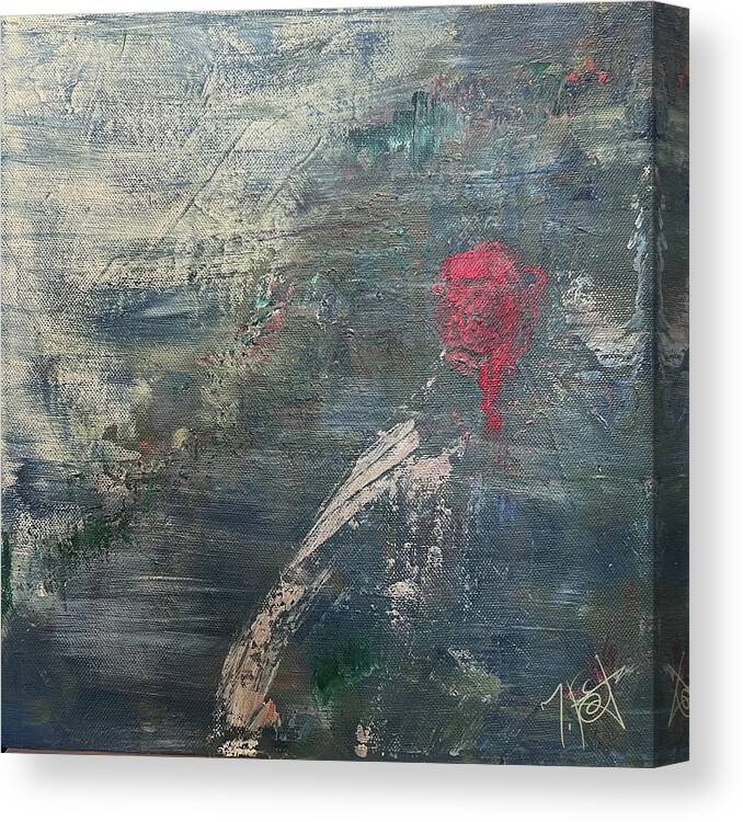 Abstract Canvas Print featuring the painting The Secret by Tes Scholtz