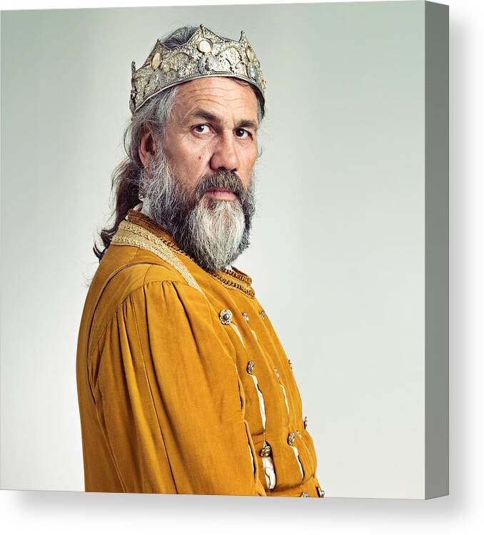 Tudor Style Canvas Print featuring the photograph The stern face of ruling by Yuri_Arcurs