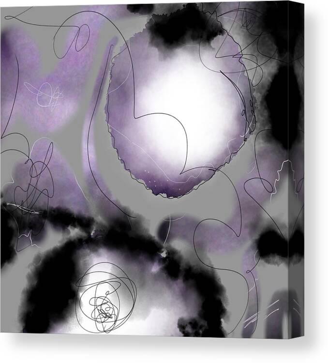 Space Canvas Print featuring the digital art Time Means Nothing by Amber Lasche