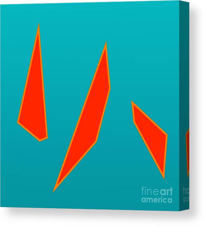 Contemporary Art Canvas Print featuring the digital art Tiny and remote by Jeremiah Ray