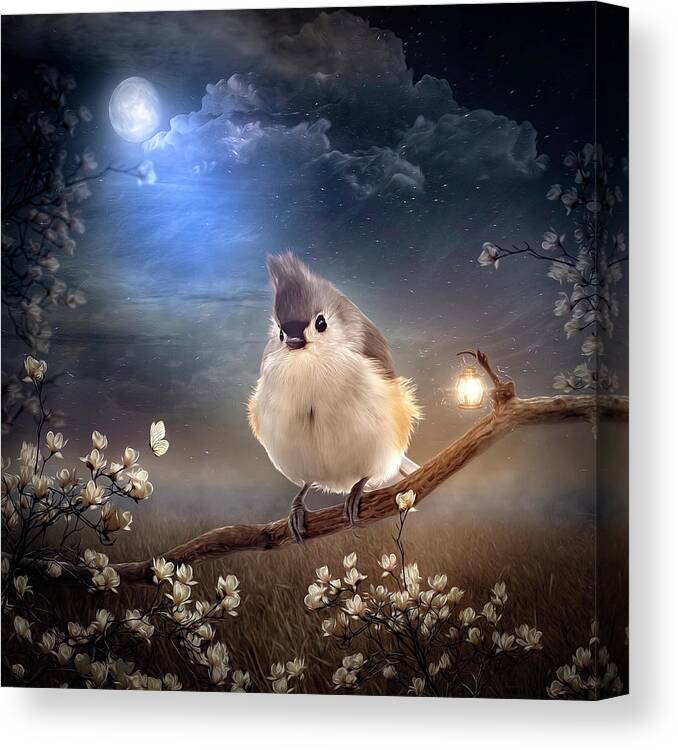 Birds Canvas Print featuring the digital art Titus by Maggy Pease