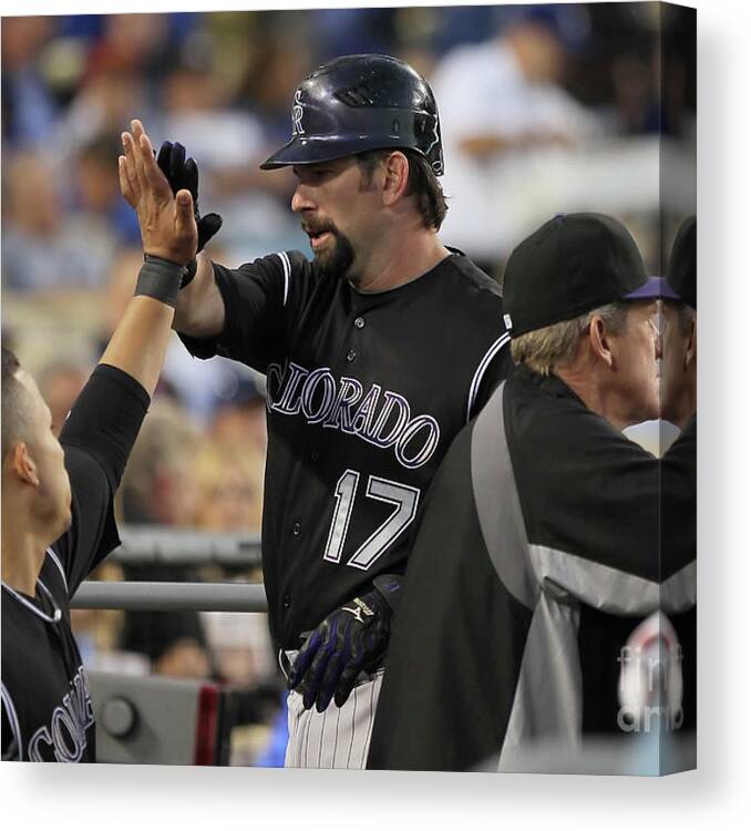 People Canvas Print featuring the photograph Todd Helton by Jeff Gross