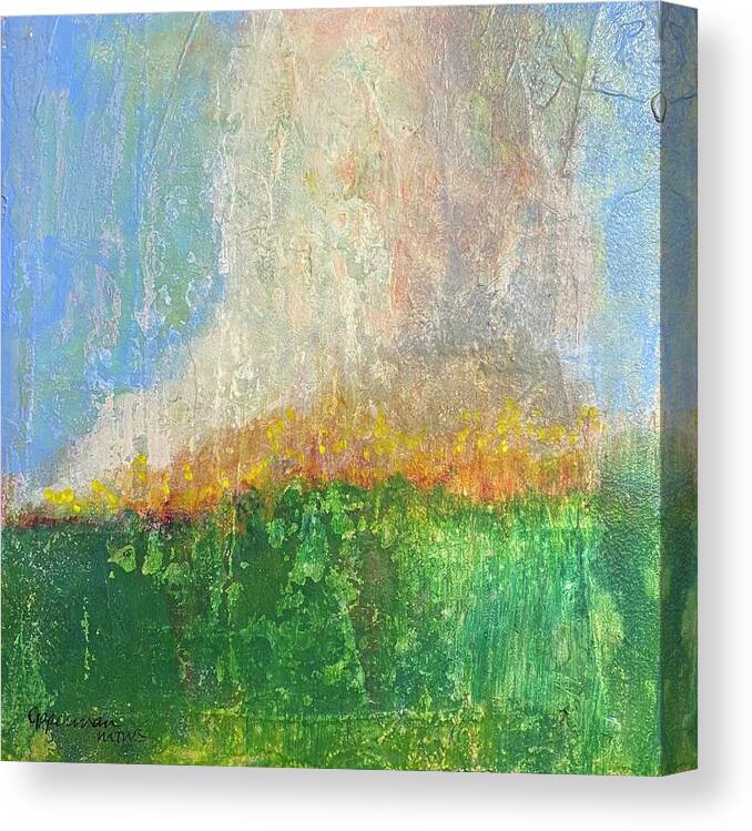 Trees Canvas Print featuring the painting Translucent Firestorm by Tonja Opperman