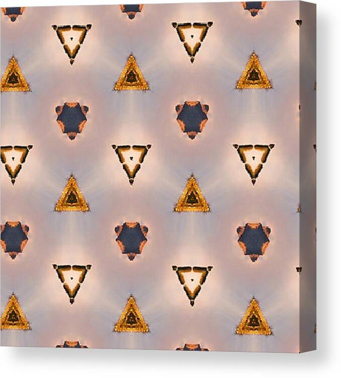 Triangles Canvas Print featuring the digital art Trojkat Odyesja by Designs By L