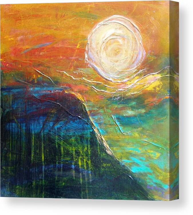 Abstract Canvas Print featuring the painting Turbulence by Valerie Greene