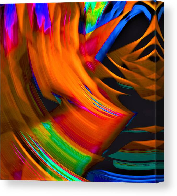 Abstract Canvas Print featuring the digital art Ultrasound Image - Abstract by Ronald Mills