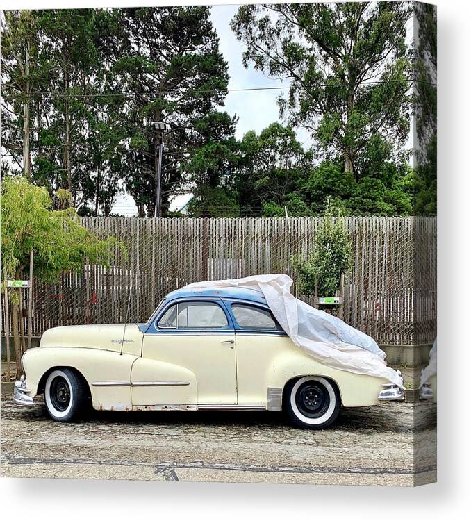  Canvas Print featuring the photograph Uncovered Car by Julie Gebhardt