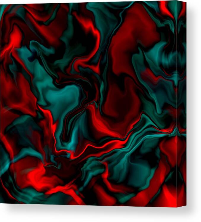 Abstract Canvas Print featuring the digital art Sensation by Nancy Levan