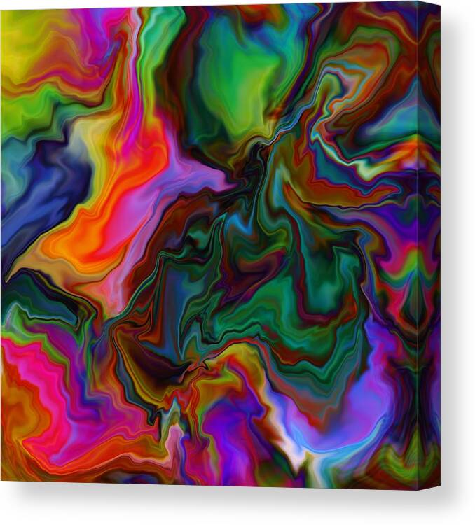 Abstract Canvas Print featuring the digital art Portal by Nancy Levan