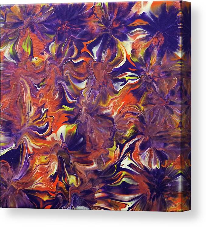 Acrylic Pour Canvas Print featuring the painting Untitled_003 by Pour Your heART Out Artworks