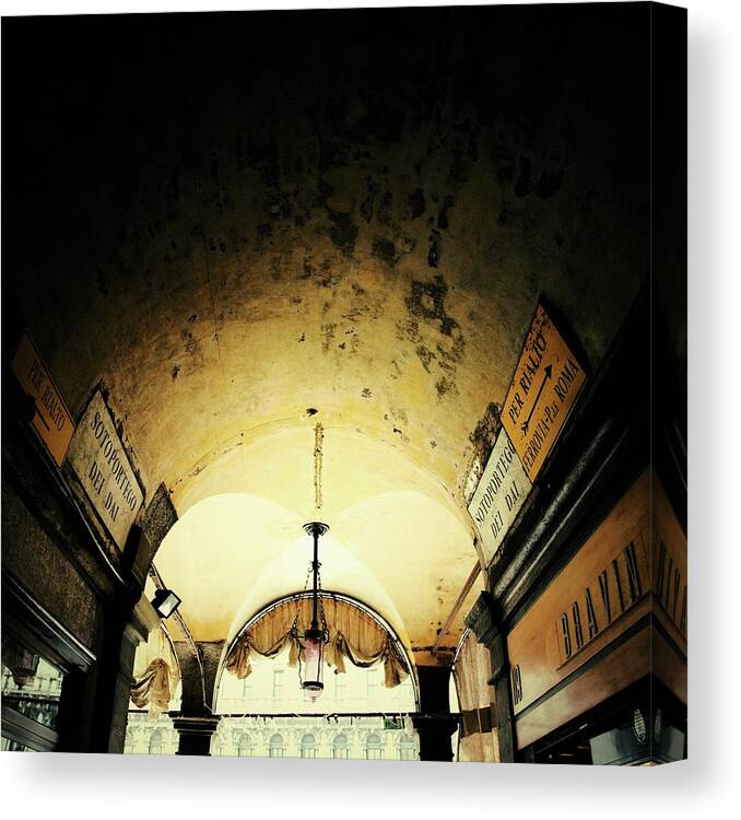 Inspirational Canvas Print featuring the digital art Venice No.30 by Gil Cope