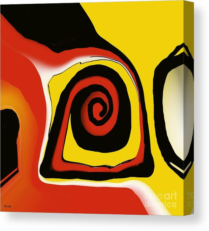 Swirls Canvas Print featuring the digital art Vibrant Swirls abstract by Elaine Hayward
