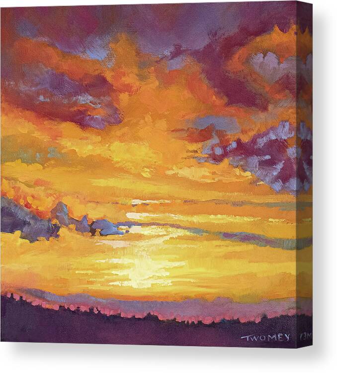 Painting Canvas Print featuring the painting Victory Sunset by Catherine Twomey