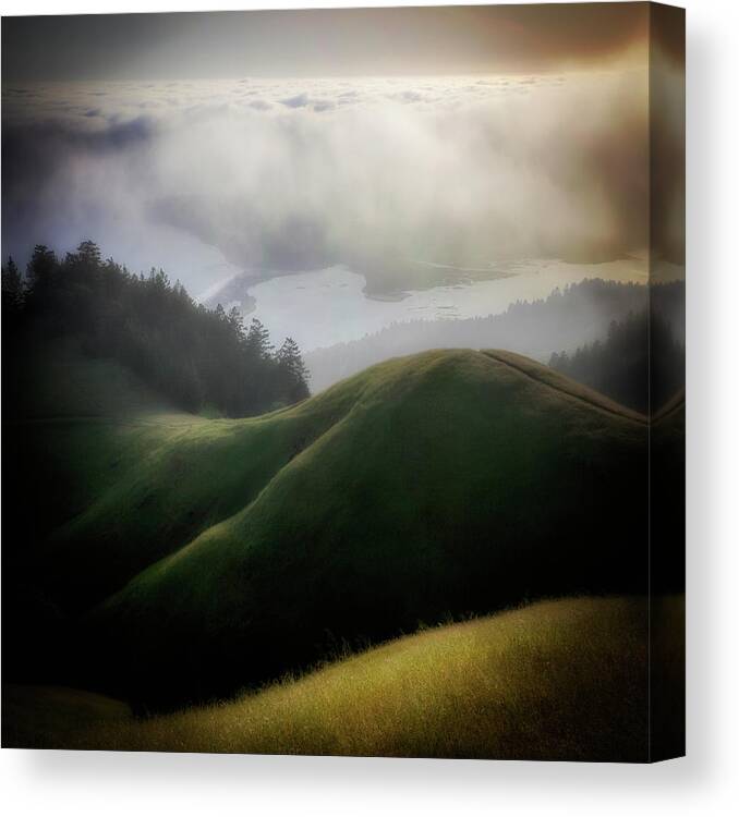 Bolinas Canvas Print featuring the photograph view from Ridgecrest Boulevard by Donald Kinney