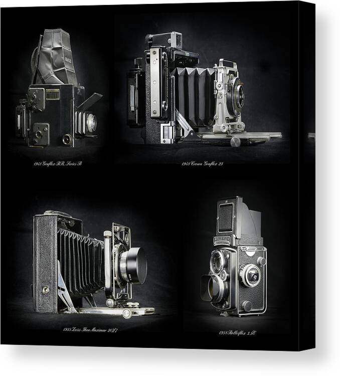 Camera Canvas Print featuring the photograph Vintage cameras by Rudy Umans