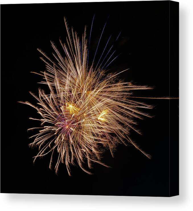 Fireworks Canvas Print featuring the photograph Virginia City Fireworks 16 by Ron Long Ltd Photography