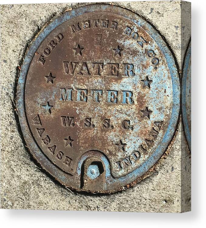 Photograph Canvas Print featuring the photograph Wabash Water by Richard Wetterauer