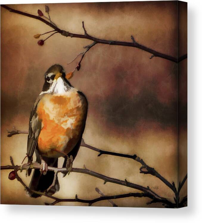 Waiting For Spring Canvas Print featuring the painting Waiting For Spring by Jordan Blackstone