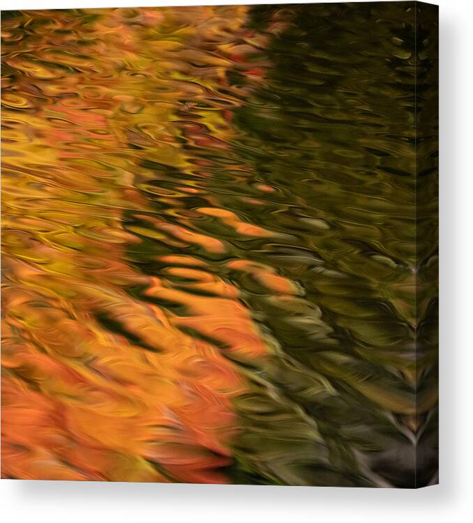 Orange Canvas Print featuring the photograph Watercolor Brushstrokes by Linda Bonaccorsi