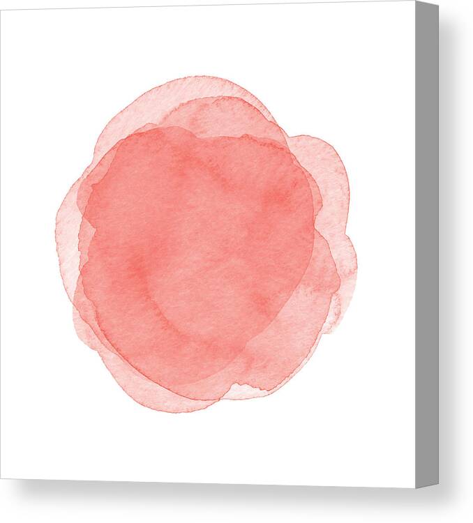 Art Canvas Print featuring the drawing Watercolor Coral Dots background by Saemilee