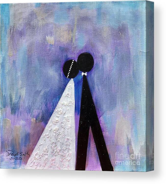 Love Canvas Print featuring the painting Wedding Day by D Powell-Smith