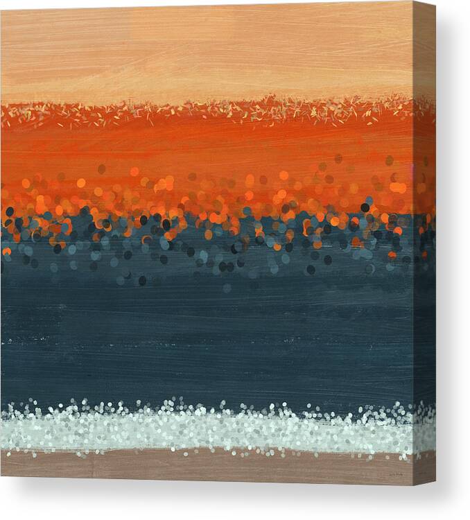 Abstract Canvas Print featuring the painting Western Edge 2- Art by Linda Woods by Linda Woods