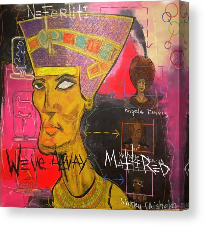 #abstractexpressionism #wevealwaysmattered #juliusdewitthannah Canvas Print featuring the mixed media We've Always Mattered by Julius Hannah