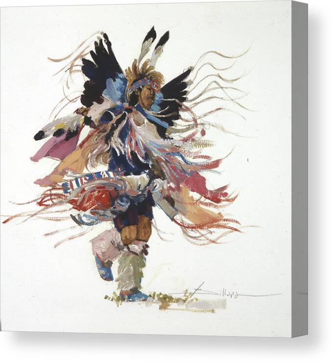 Native Dancer Canvas Print featuring the painting Wind Dancer II by Elizabeth J Billups