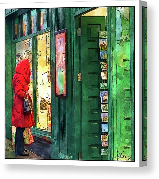 Kilkenny Canvas Print featuring the photograph Window Shopping in Kilkenny by Peggy Dietz